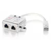 Splitter 2 puertos Cat.5e RJ45, Equip 127603, metálico/blanco, 0,15 m