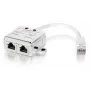 Splitter 2 puertos Cat.5e RJ45, Equip 127603, metálico/blanco, 0,15 m