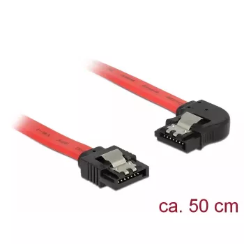 Cable SATA DeLOCK 83964 0,5 m negro rojo