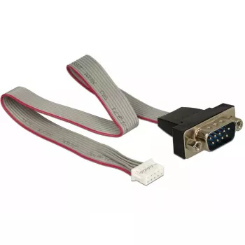 Cable serie DeLOCK 89632 negro gris rojo 0,3 m DB-9
