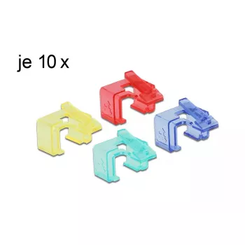 Clip para cables DeLOCK 86421 RJ45 multicolor 40 uds.