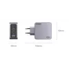 Cargador Ugreen Nexode Pro 160W GaN con cable USB-C universal negro, gris AC carga rápida para interiores