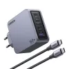Cargador Ugreen Nexode Pro 160W GaN con cable USB-C universal negro, gris AC carga rápida para interiores