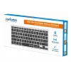 Teclado inalámbrico dual mode ultrafino Manhattan, distribución QWERTZ alemana, Bluetooth (v3.0) e inalámbrico (2,4 GHz), 78 teclas planas de tijera, gestión automática de energía, alcance 10 m, microreceptor USB-A, pila AAA (incluida), Windows y Mac, tres años de garantía