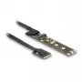 Tarjeta riser DeLOCK NVMe M.2 Key A+E macho a ranura Key M cable de 20 cm