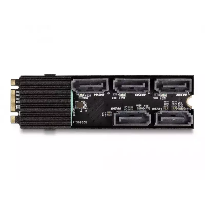 Conversor DeLOCK M.2 2280 Key B+M macho a 5 x SATA con disipador