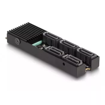 Conversor DeLOCK M.2 2280 Key B+M macho a 5 x SATA con disipador