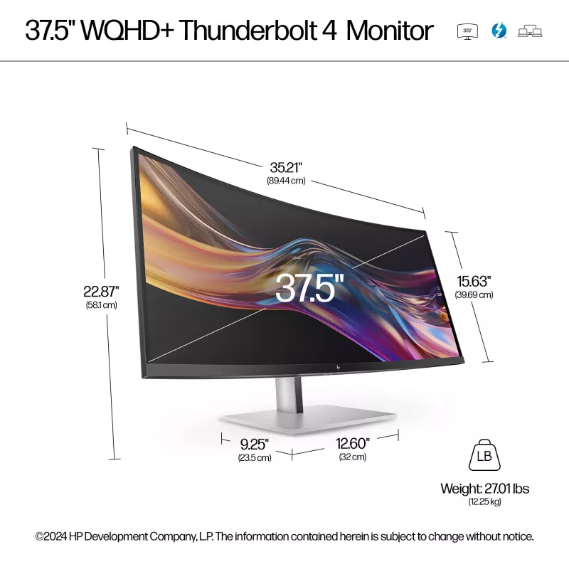 Monitor HP Series 7 Pro 37,5 pulgadas WQHD+ Thunderbolt 4 - 738pu