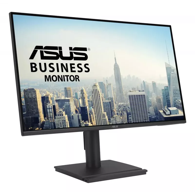 Monitor LCD ASUS BE27AQ de 27 pulgadas, 2560 x 1440 WQHD, 5 ms, hub USB 3.2, regulable en altura, VESA, altavoces integrados, negro