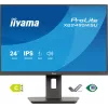 Monitor IIYAMA ProLite XB2495WSU-B1 61,2 cm (24.1 pulgadas) 1920×1200 IPS Full HD, 4 ms, hub USB 3.2, regulable en altura, altavoces