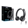 Auriculares CONCEPTRONIC POLONA05BC — Estéreo USB-C, Micrófono con cancelación de ruido, Supraaurales, Cable de 2 m, 20–22000 Hz, Negro