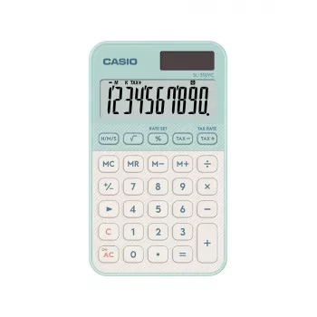 Calculadora de bolsillo CASIO SL-310YC Basic 10 dígitos batería/solar verde claro