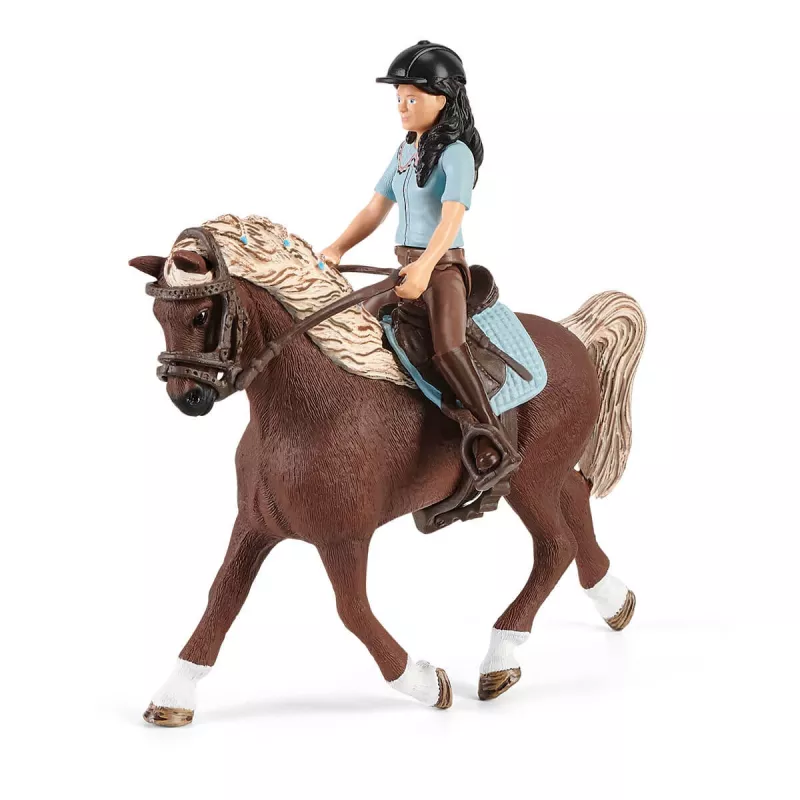 Animal Schleich HORSE CLUB Zona de lavado con Emily y Luna