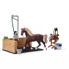Animal Schleich HORSE CLUB Zona de lavado con Emily y Luna
