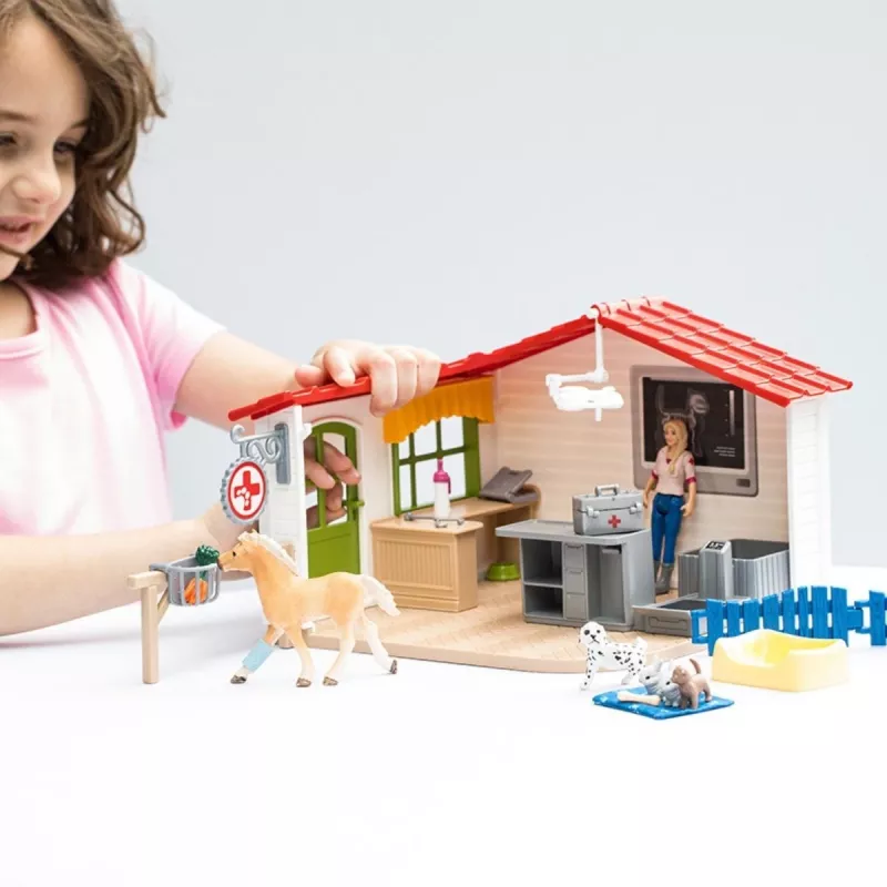 Clínica veterinaria con animales Schleich 42502