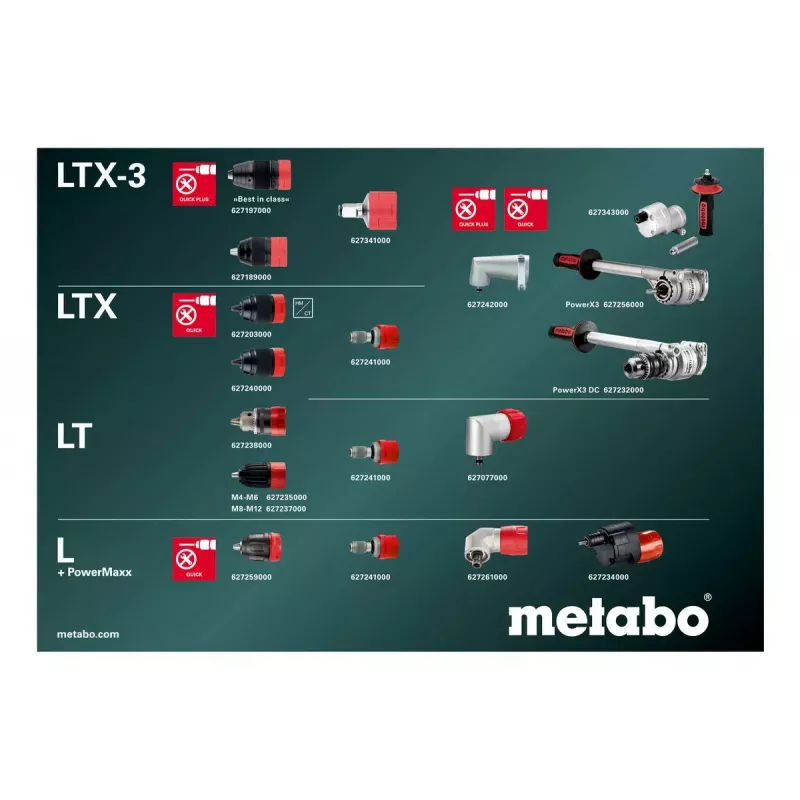 Taladro con empuñadura de pistola Metabo BS 18 LTX-3 BL Q I Metal 4000 rpm 3 kg