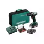 Atornillador-taladro compacto a batería Metabo BS 18 — 18 V LiPo, 1,3 kg, portabrocas de sujeción rápida, 1 cm, 1600 rpm, 20 mm madera