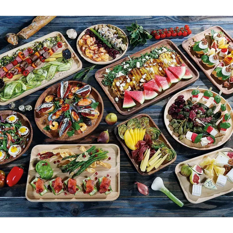 Bandeja de servir Zassenhaus plato de aperitivo madera redondo 30 cm