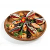 Bandeja de servir Zassenhaus plato de aperitivo madera redondo 30 cm
