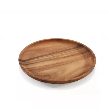 Bandeja de servir Zassenhaus plato de aperitivo madera redondo 30 cm