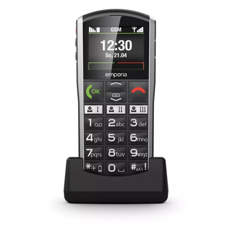 Emporia SIMPLICITY 5,08 cm (2 pulgadas) 94 g negro, plata