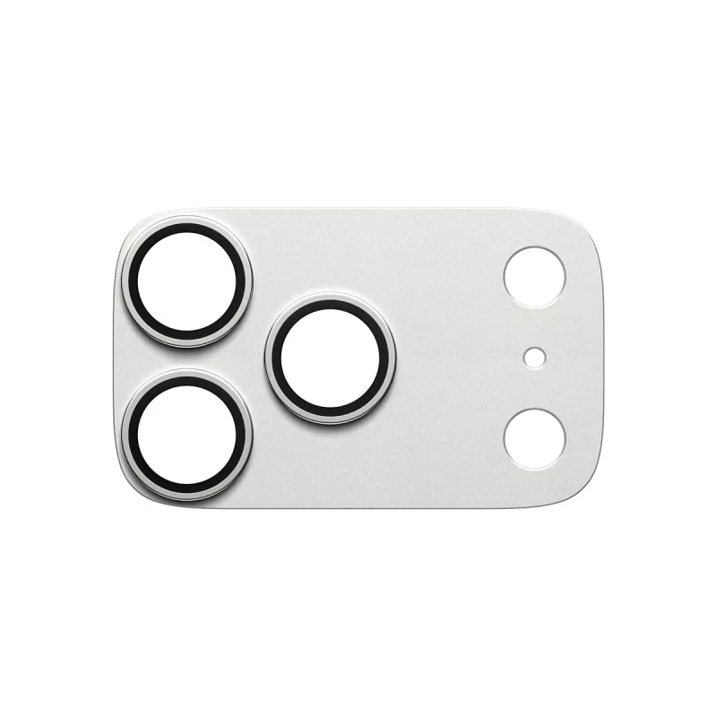 Protector de cámara PanzerGlass Fender para iPhone 17 Pro – plateado, silicona, resistente a arañazos y golpes