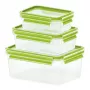 EMSA 515585 fiambrera caja rectangular transparente 6 uds.