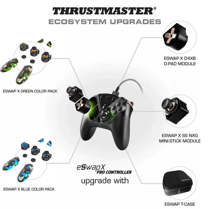 Thrustmaster eSwap Pro Controller Xbox One negro USB gamepad analógico / digital Xbox One, Xbox Series S