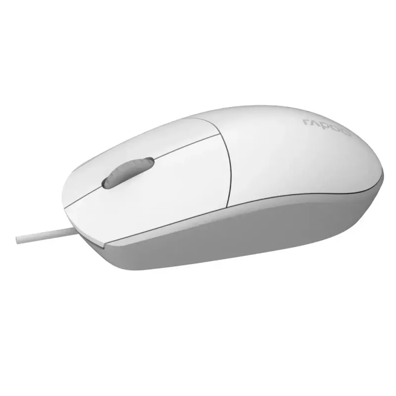 Ratón óptico con cable Rapoo N100 blanco USB (18102)