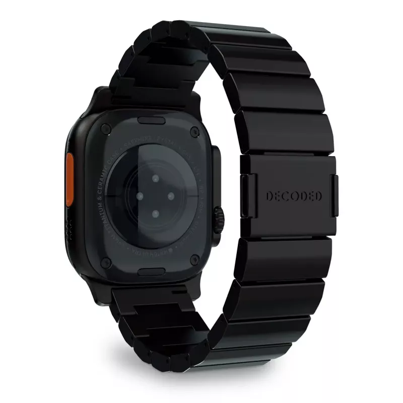 Correa para smartwatch Decoded Traction Band negra titanio — circunferencia de muñeca 130–225 mm, 1 ud.