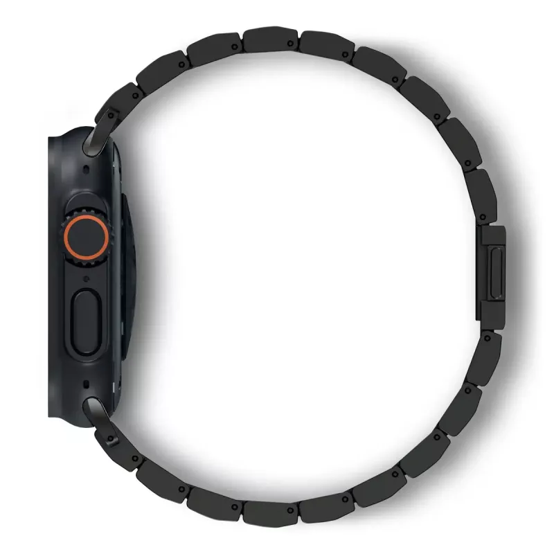 Correa para smartwatch Decoded Traction Band negra titanio — circunferencia de muñeca 130–225 mm, 1 ud.