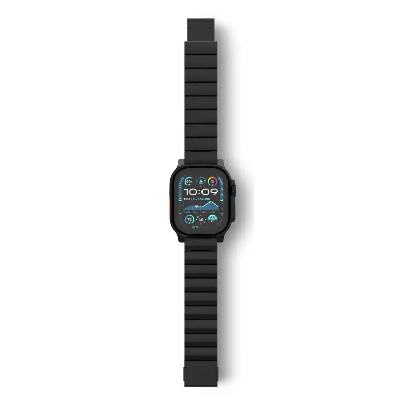 Correa para smartwatch Decoded Traction Band negra titanio — circunferencia de muñeca 130–225 mm, 1 ud.
