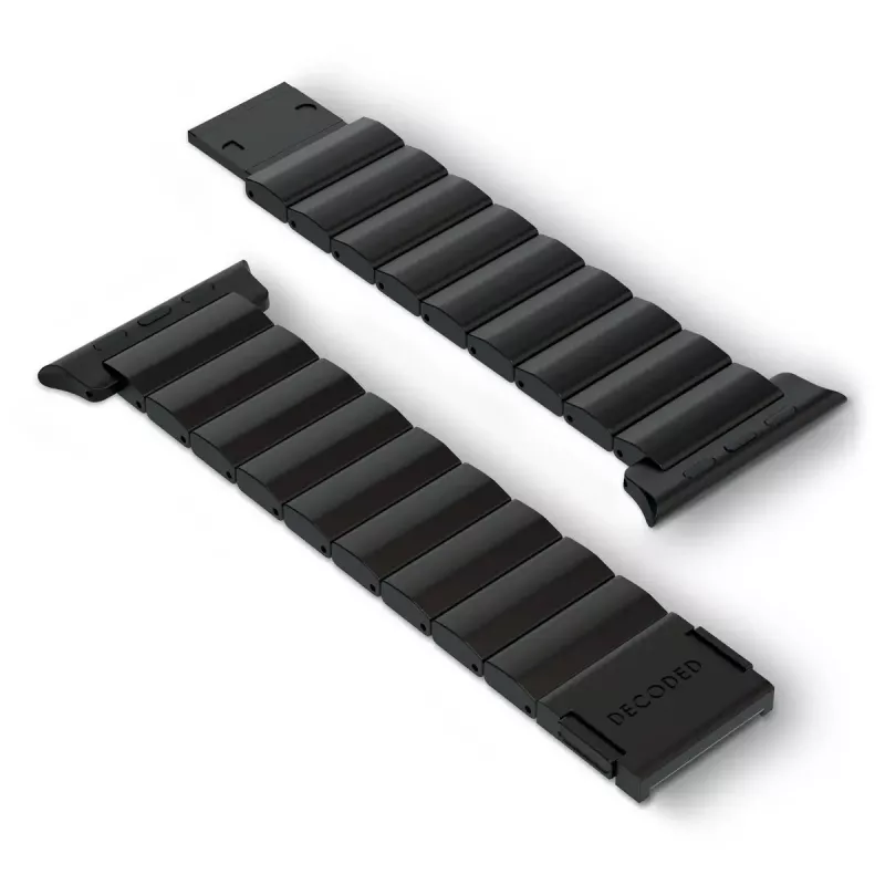 Correa para smartwatch Decoded Traction Band negra titanio — circunferencia de muñeca 130–225 mm, 1 ud.