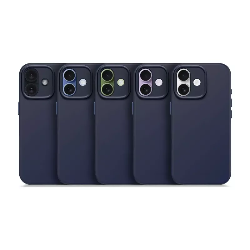 Funda para móvil Decoded D25IPO17BCS9TY para iPhone 17 — funda, compatible con hasta 16 cm (6,3 pulgadas), azul marino, microfibra y PU