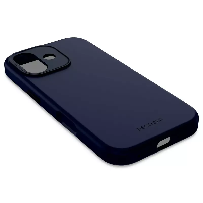 Funda para móvil Decoded D25IPO17BCS9TY para iPhone 17 — funda, compatible con hasta 16 cm (6,3 pulgadas), azul marino, microfibra y PU