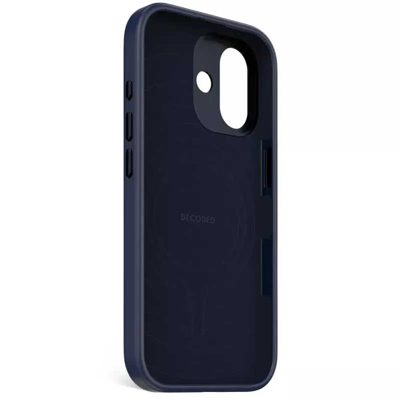 Funda para móvil Decoded D25IPO17BCS9TY para iPhone 17 — funda, compatible con hasta 16 cm (6,3 pulgadas), azul marino, microfibra y PU