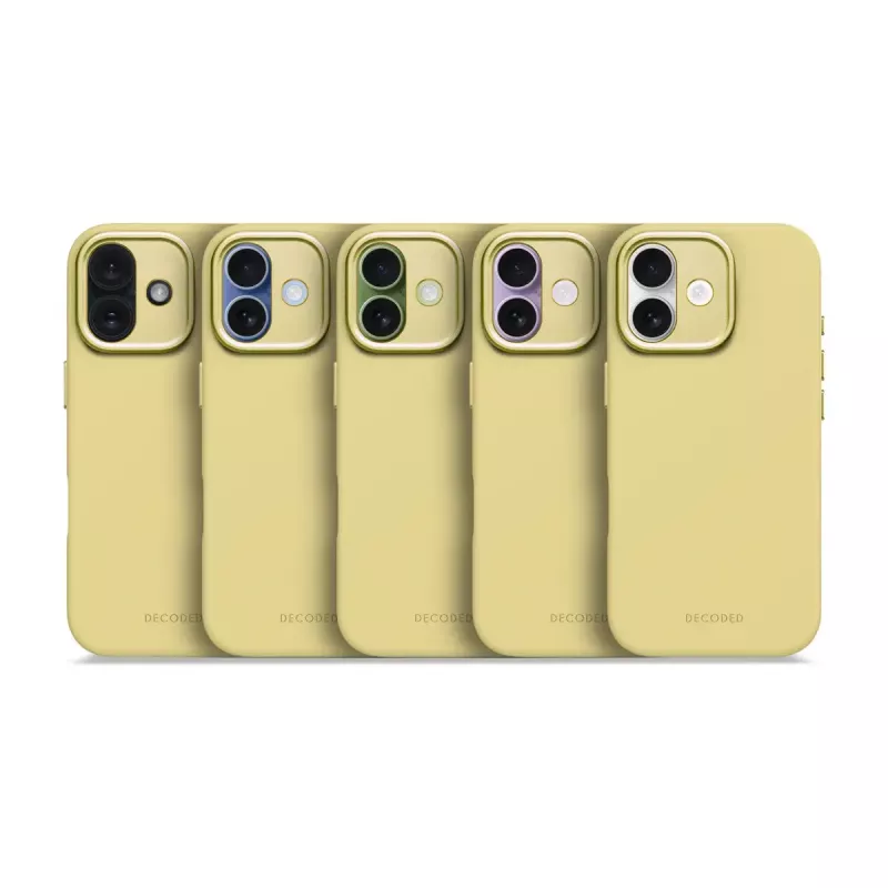 Funda para móvil Decoded D25IPO17BCS9YW para Apple iPhone 17, tipo funda, compatible con hasta 16 cm (6,3 pulgadas), amarillo, microfibra y PU