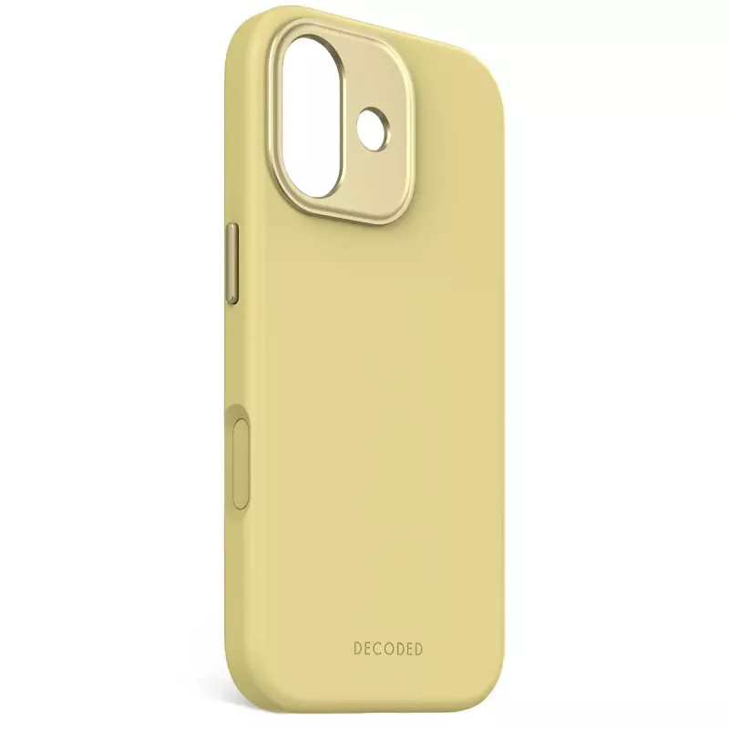 Funda para móvil Decoded D25IPO17BCS9YW para Apple iPhone 17, tipo funda, compatible con hasta 16 cm (6,3 pulgadas), amarillo, microfibra y PU