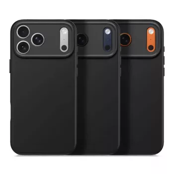 Cubierta trasera de silicona Decoded para Apple iPhone 17 Pro Max — compatible con 6,9 pulgadas (17,5 cm), negra, microfibra/PU