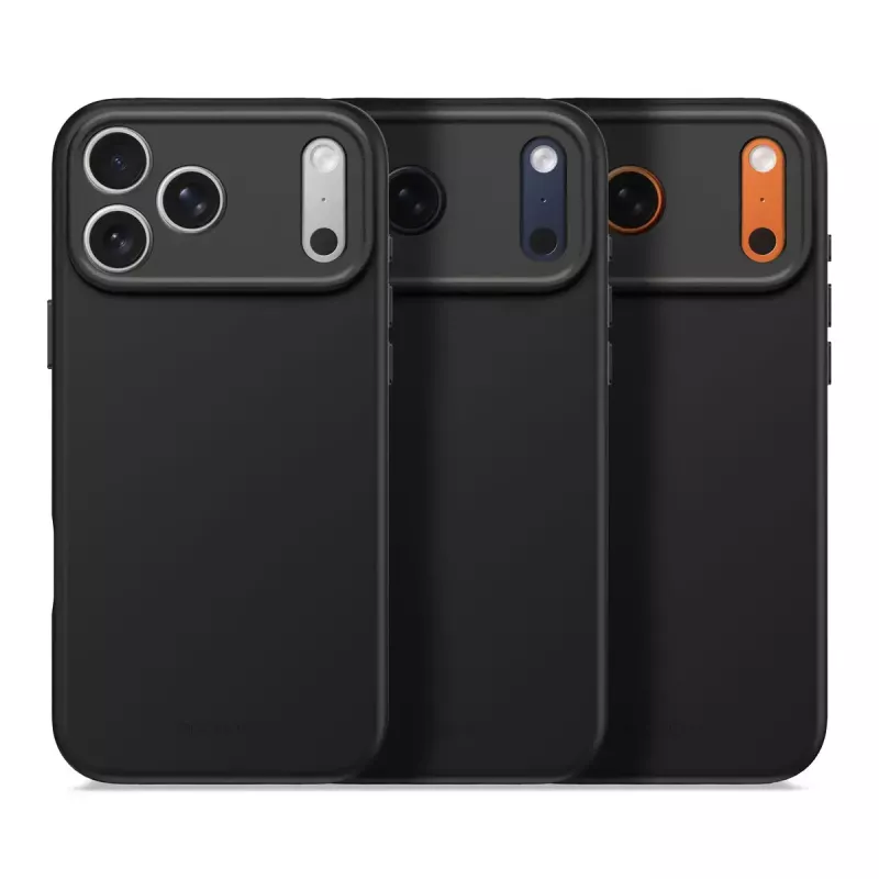 Cubierta trasera de silicona Decoded para Apple iPhone 17 Pro Max — compatible con 6,9 pulgadas (17,5 cm), negra, microfibra/PU