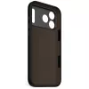 Cubierta trasera de silicona Decoded para Apple iPhone 17 Pro Max — compatible con 6,9 pulgadas (17,5 cm), negra, microfibra/PU
