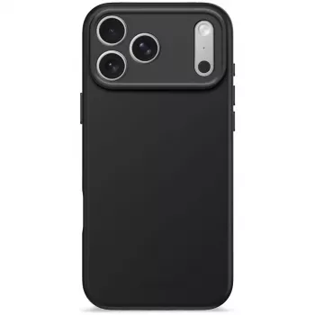 Cubierta trasera de silicona Decoded para Apple iPhone 17 Pro Max — compatible con 6,9 pulgadas (17,5 cm), negra, microfibra/PU
