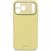 Cubierta trasera de silicona Decoded para Apple iPhone 17 Pro Max, compatible con pantallas de 6,9 pulgadas (17,5 cm), amarilla