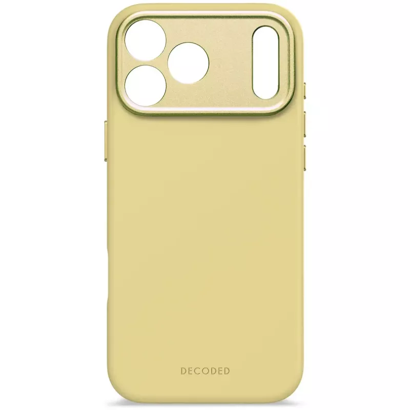 Cubierta trasera de silicona Decoded para Apple iPhone 17 Pro Max, compatible con pantallas de 6,9 pulgadas (17,5 cm), amarilla