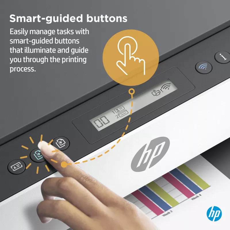 Impresora HP Smart Tank, inyección térmica de tinta, impresión en color, 4800 x 1200 DPI, A4, impresión directa, gris