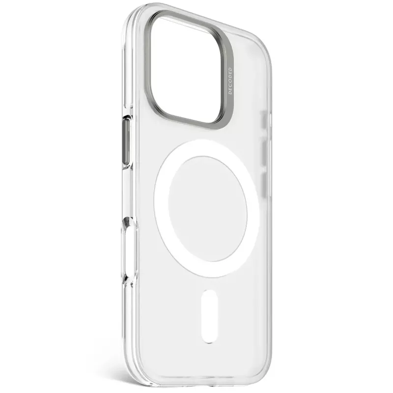 Funda para móvil Decoded Clear Case para iPhone 16 Pro, policarbonato, blanco transparente, compatible con 6,3 pulgadas (16 cm)
