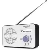 Radio digital portátil TECHNISAT 0000/3906 — DAB/DAB+/FM, 1 W RMS, LCD, 3,5 mm, blanco/negro, 0,338 kg