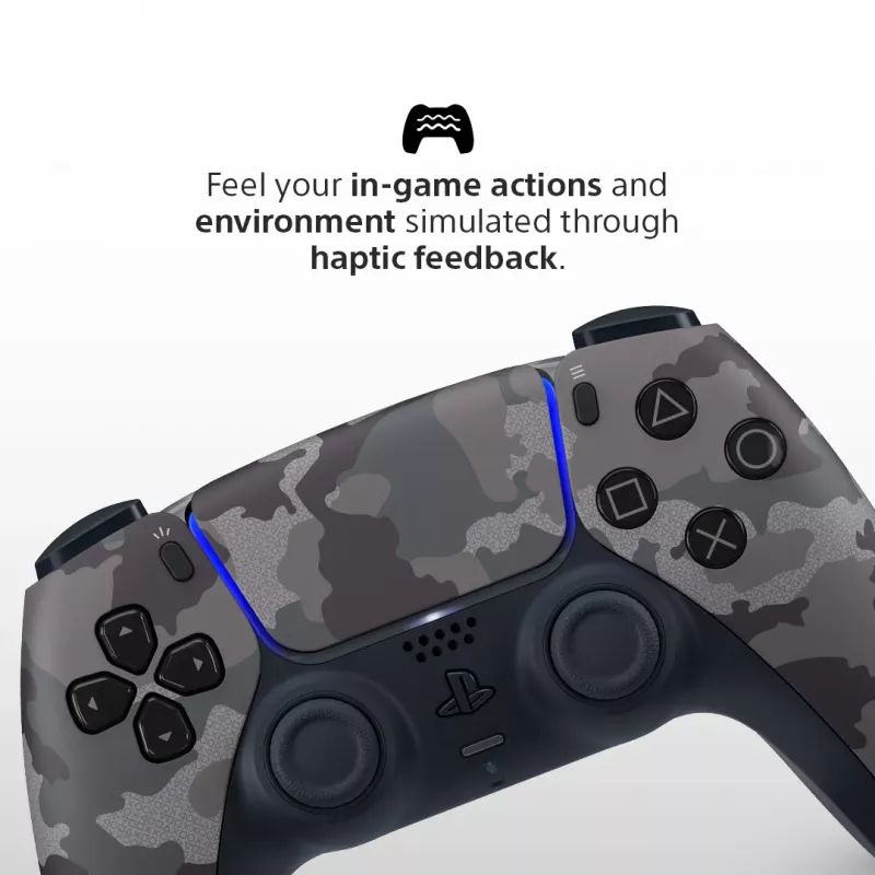 Mando Sony DualSense v3 Camouflage – Bluetooth/USB, PS5, batería integrada, USB‑C, 160×106×66 mm
