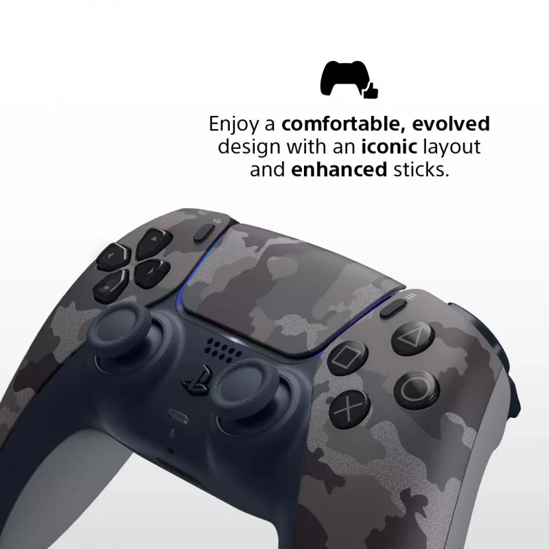 Mando Sony DualSense v3 Camouflage – Bluetooth/USB, PS5, batería integrada, USB‑C, 160×106×66 mm