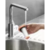 Aspirador escoba 2 en 1 Rowenta RH6A35 — inalámbrico, litio-ion, 140 W, sin bolsa, tecnología ciclónica, lila/plata, cepillo LED